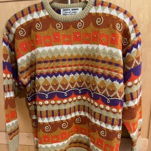 Vintage Vivian Wang Kitty Hawk Colorful 80s Sweater Deadstock